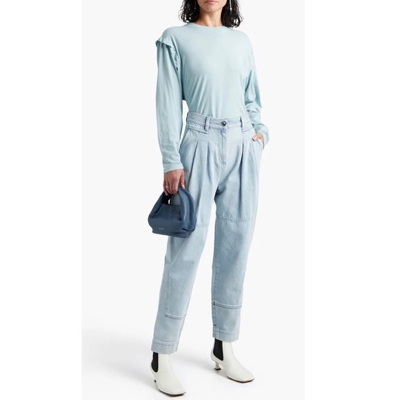 JOIE BLUE LONG SLEEVE COTTON JERSEY TOP - Picture 10 of 11